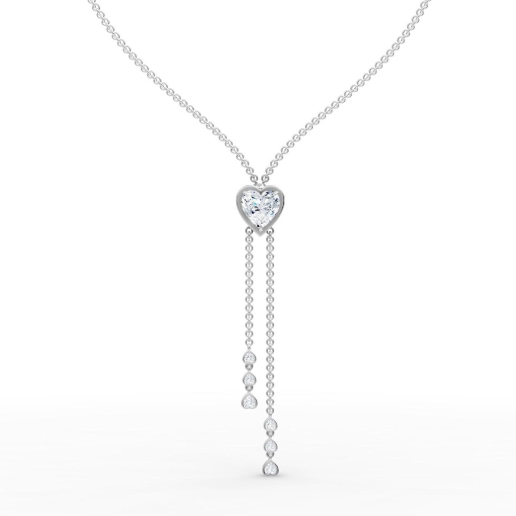 Amour Heart Lariat Necklace